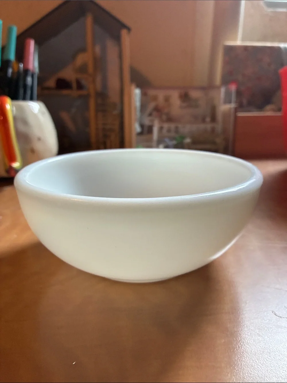 VTG Pyrex White Milk Glass Mixing Bowl 401 1.5 Pint‎ Made in USA Mid Century